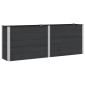 vidaXL Υπερυψωμένη Ζαρντινιέρα Μαύρο 250 x 50 x 91 εκ