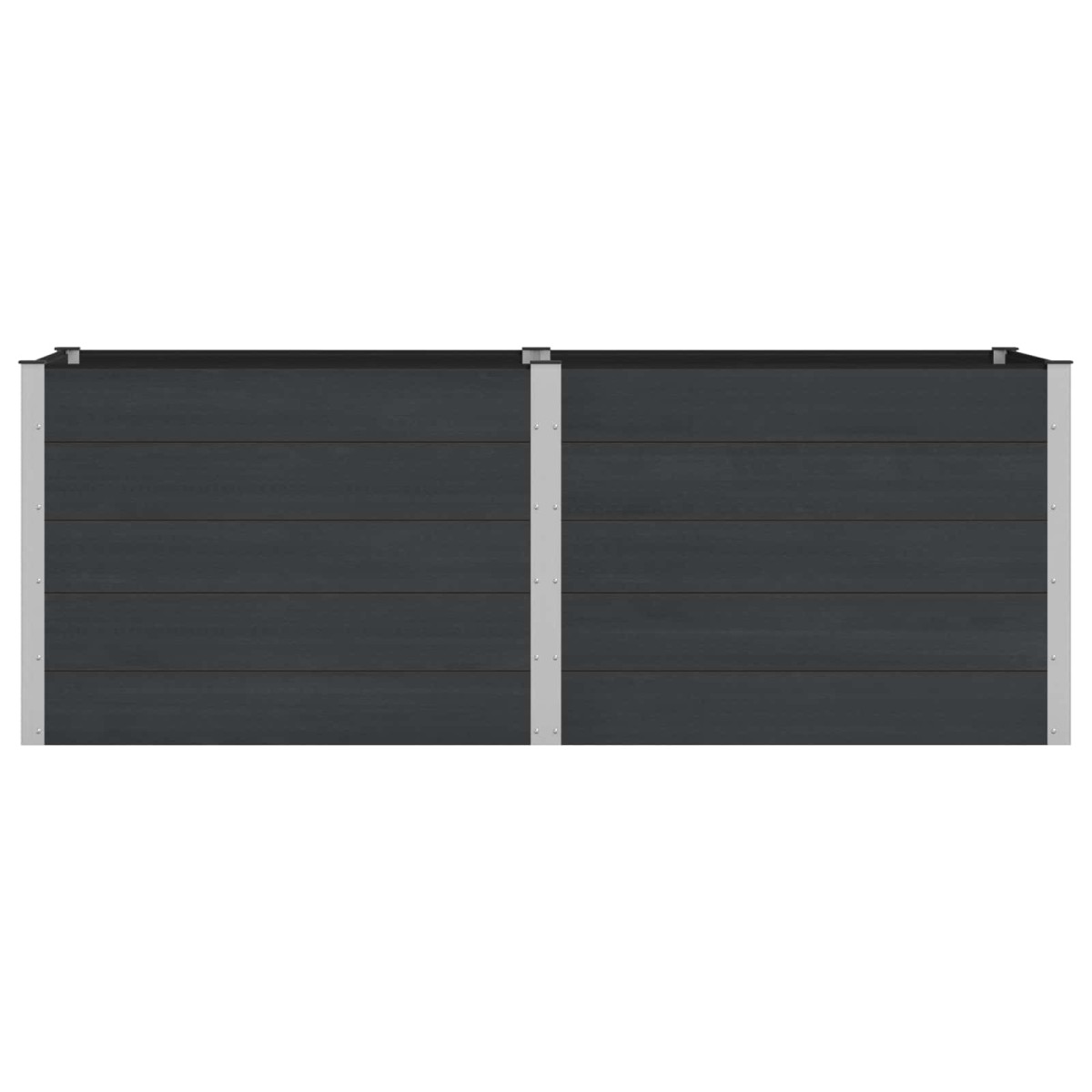 vidaXL Υπερυψωμένη Ζαρντινιέρα Μαύρο 250 x 100 x 91 cm