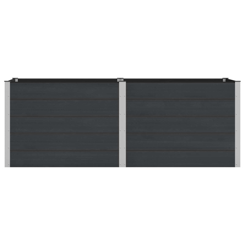 vidaXL Υπερυψωμένη Ζαρντινιέρα Μαύρο 250 x 100 x 91 cm