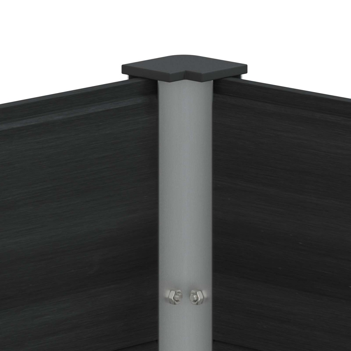 vidaXL Υπερυψωμένη Ζαρντινιέρα Μαύρο 250 x 100 x 91 cm