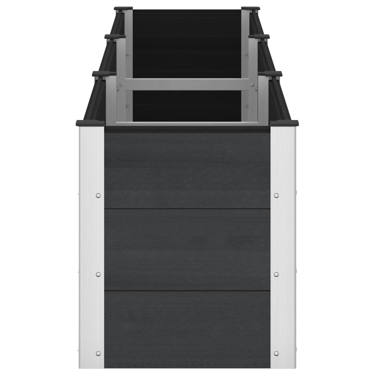 vidaXL Υπερυψωμένη Ζαρντινιέρα Μαύρο 300 x 50 x 54 cm