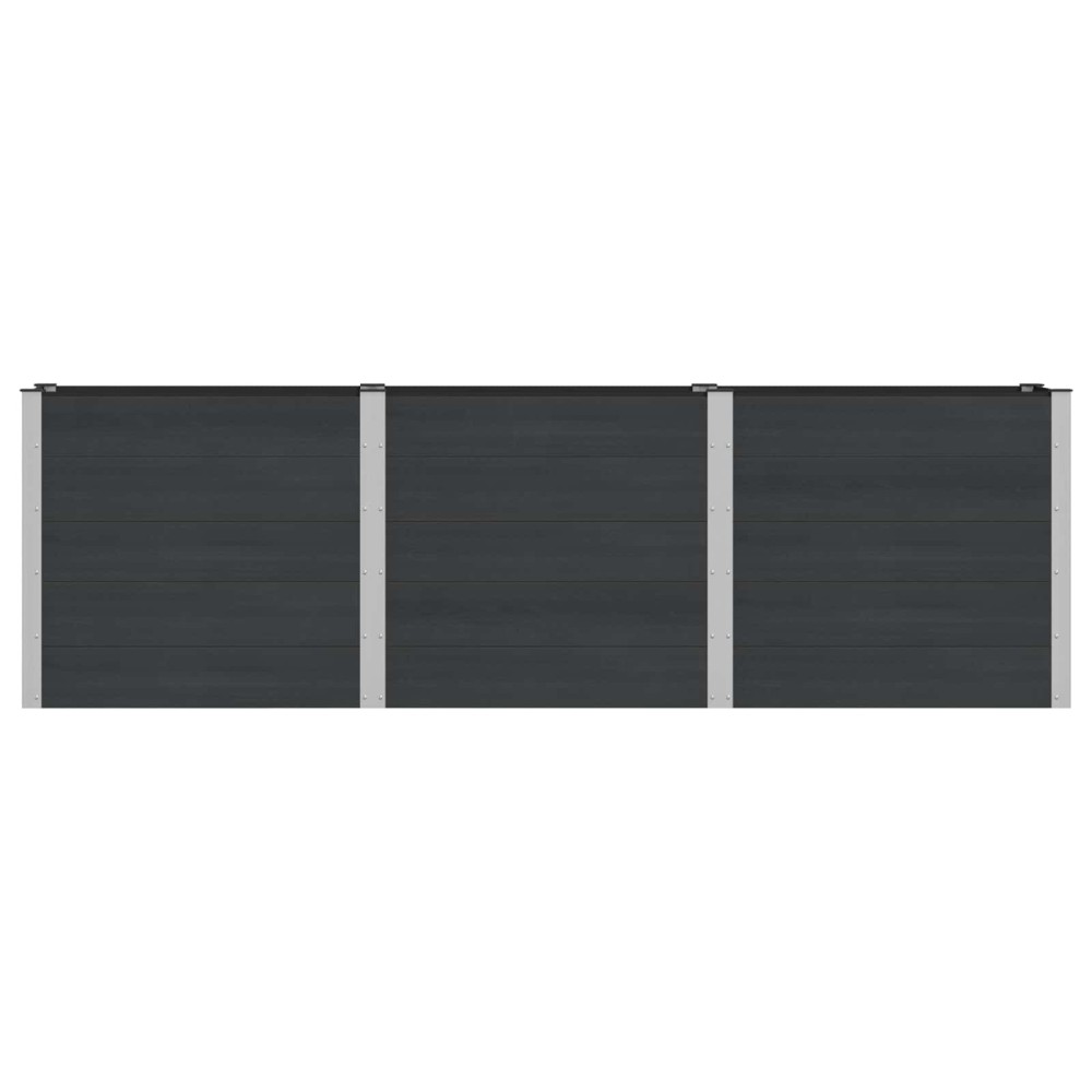 vidaXL Υπερυψωμένη Ζαρντινιέρα Μαύρο 300 x 50 x 91 cm