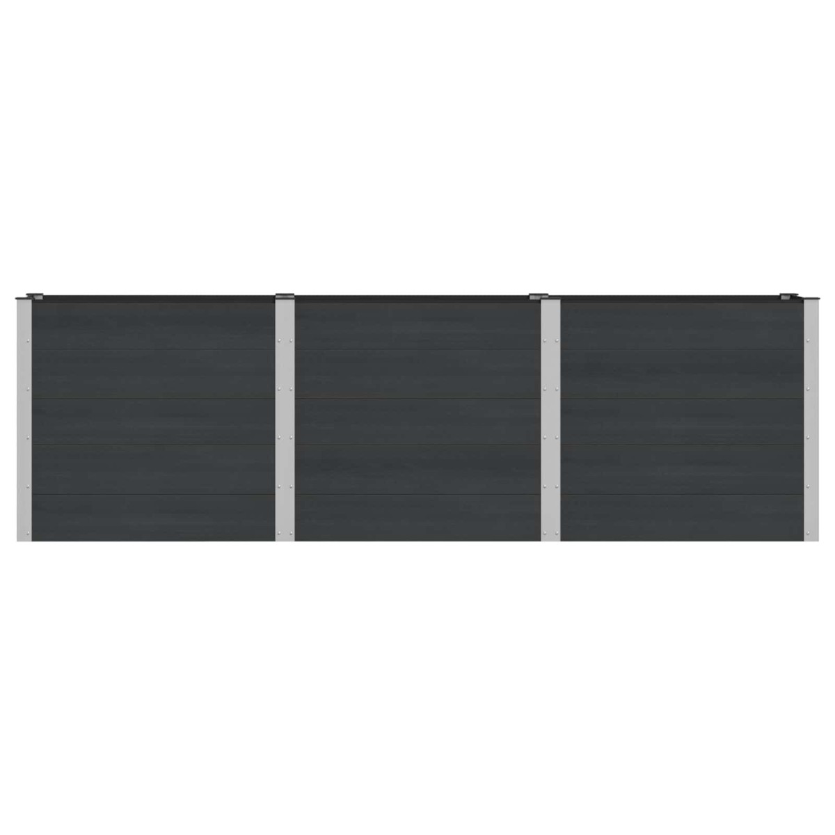 vidaXL Υπερυψωμένη Ζαρντινιέρα Μαύρο 300 x 50 x 91 cm