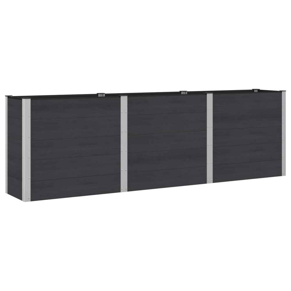 vidaXL Υπερυψωμένη Ζαρντινιέρα Μαύρο 300 x 50 x 91 cm