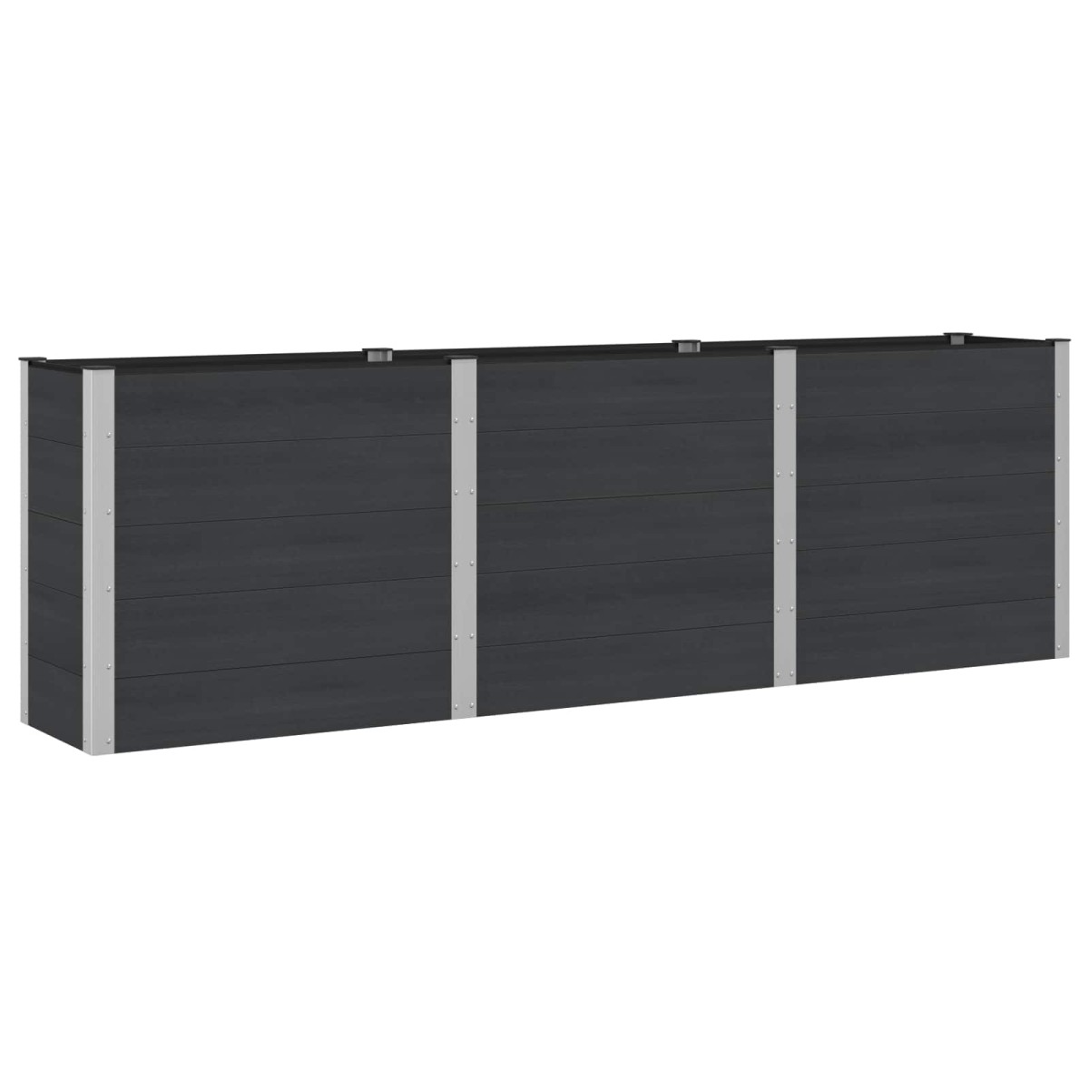 vidaXL Υπερυψωμένη Ζαρντινιέρα Μαύρο 300 x 50 x 91 cm