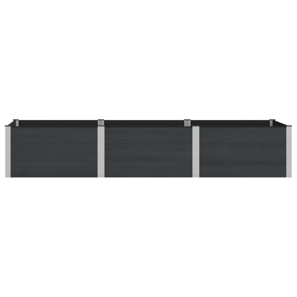 vidaXL Υπερυψωμένη Ζαρντινιέρα Μαύρο 300 x 100 x 54 cm