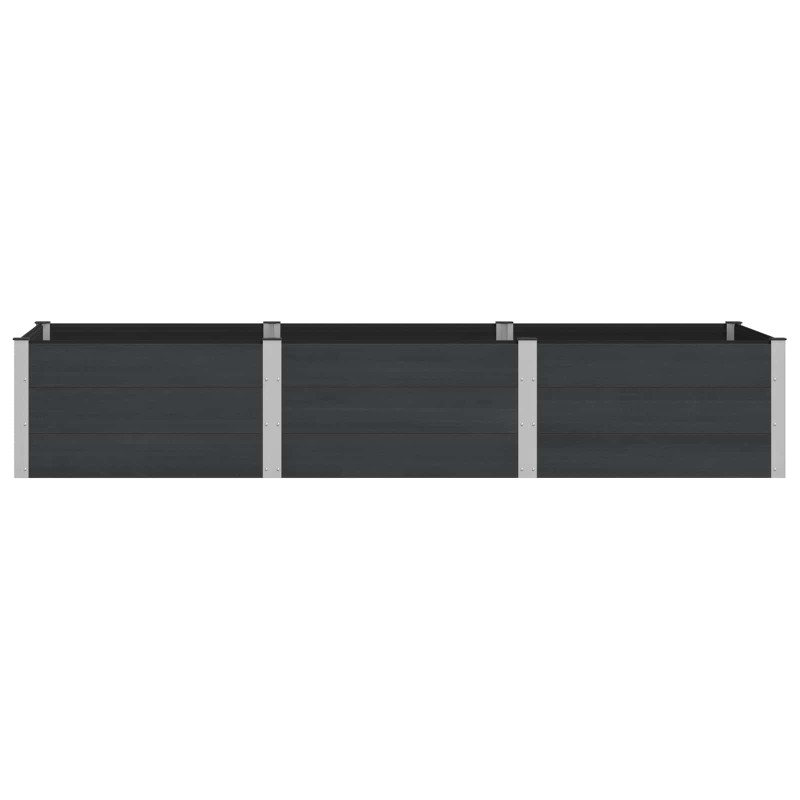 vidaXL Υπερυψωμένη Ζαρντινιέρα Μαύρο 300 x 100 x 54 cm