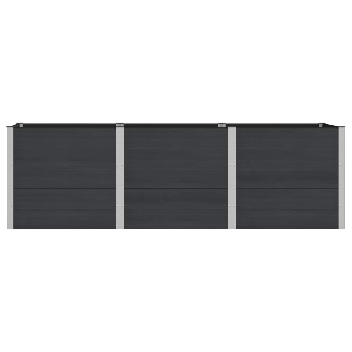 vidaXL Υπερυψωμένη Ζαρντινιέρα Μαύρο 300 x 100 x 91 cm