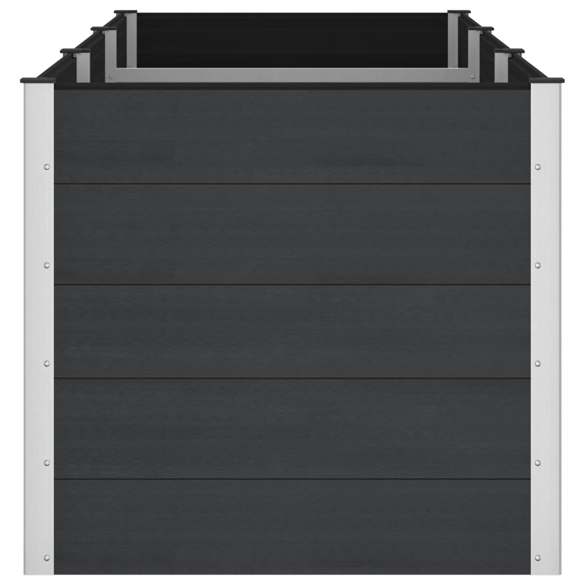 vidaXL Υπερυψωμένη Ζαρντινιέρα Μαύρο 300 x 100 x 91 cm