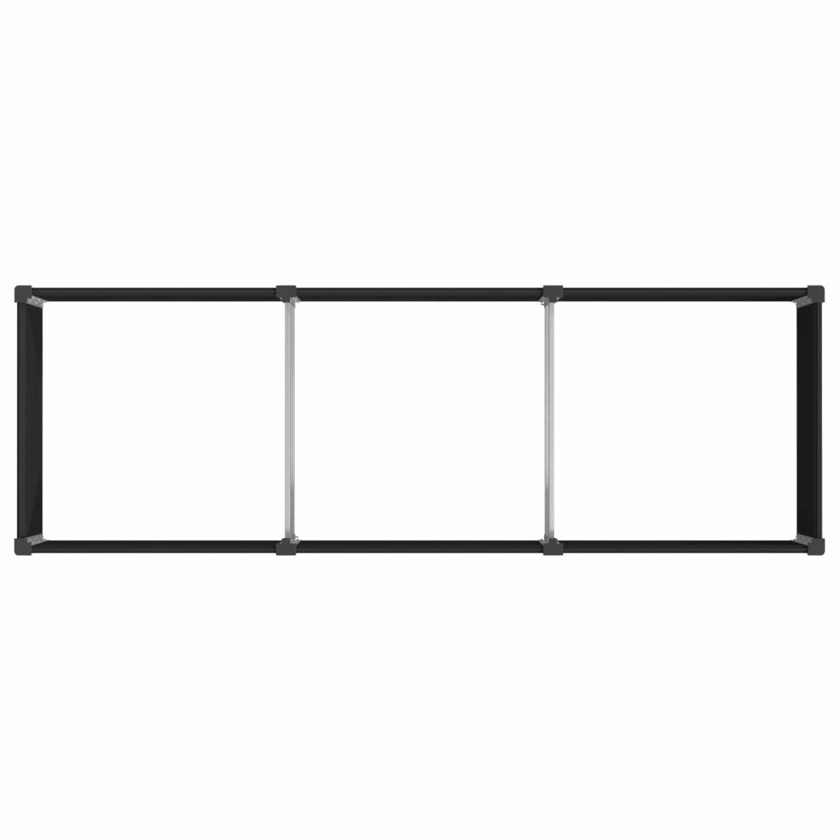 vidaXL Υπερυψωμένη Ζαρντινιέρα Μαύρο 300 x 100 x 91 cm