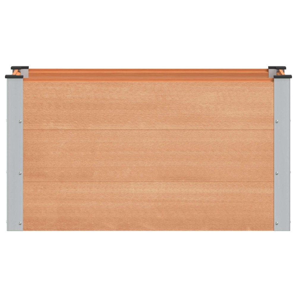 vidaXL Υπερυψωμένη Ζαρντινιέρα Καφέ 100 x 50 x 54 cm WPC και Αλουμίνιο