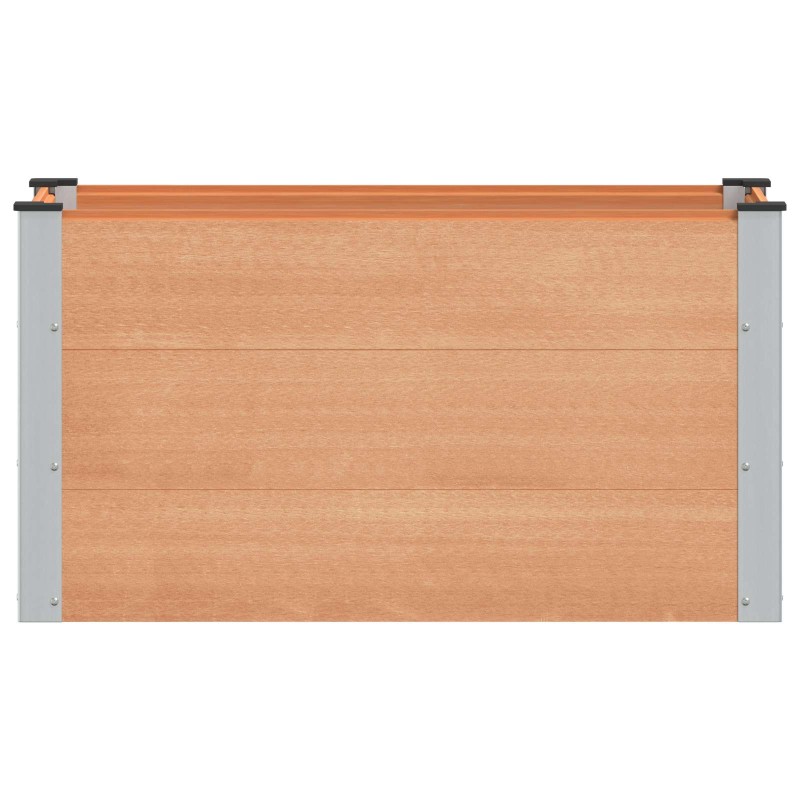 vidaXL Υπερυψωμένη Ζαρντινιέρα Καφέ 100 x 50 x 54 cm WPC και Αλουμίνιο