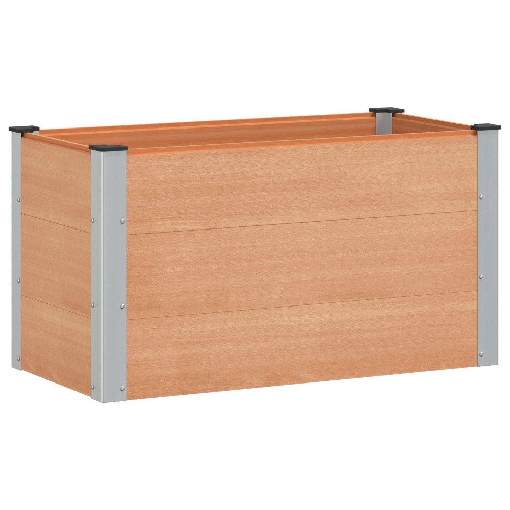 vidaXL Υπερυψωμένη Ζαρντινιέρα Καφέ 100 x 50 x 54 cm WPC και Αλουμίνιο