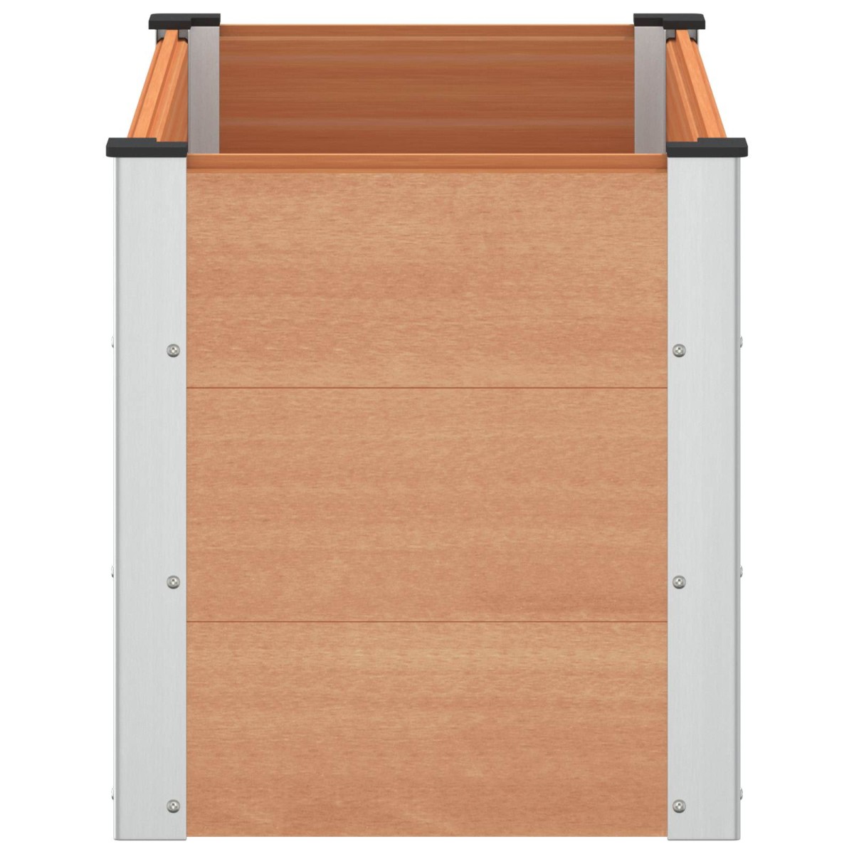 vidaXL Υπερυψωμένη Ζαρντινιέρα Καφέ 100 x 50 x 54 cm WPC και Αλουμίνιο