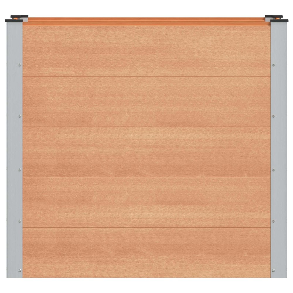 vidaXL Υπερυψωμένη Ζαρντινιέρα Καφέ 100 x 50 x 91 cm WPC και Αλουμίνιο