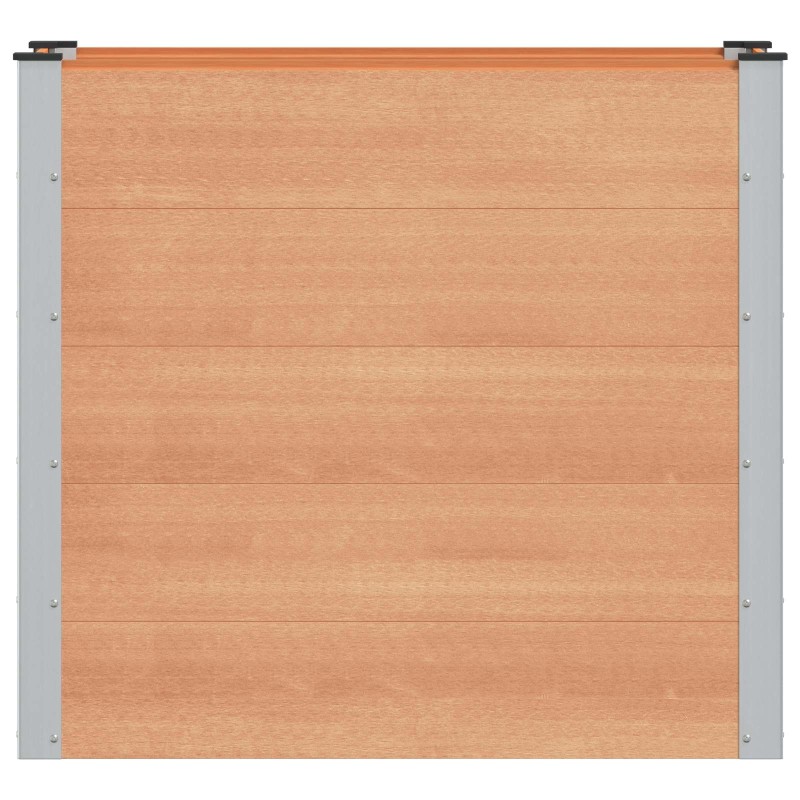 vidaXL Υπερυψωμένη Ζαρντινιέρα Καφέ 100 x 50 x 91 cm WPC και Αλουμίνιο
