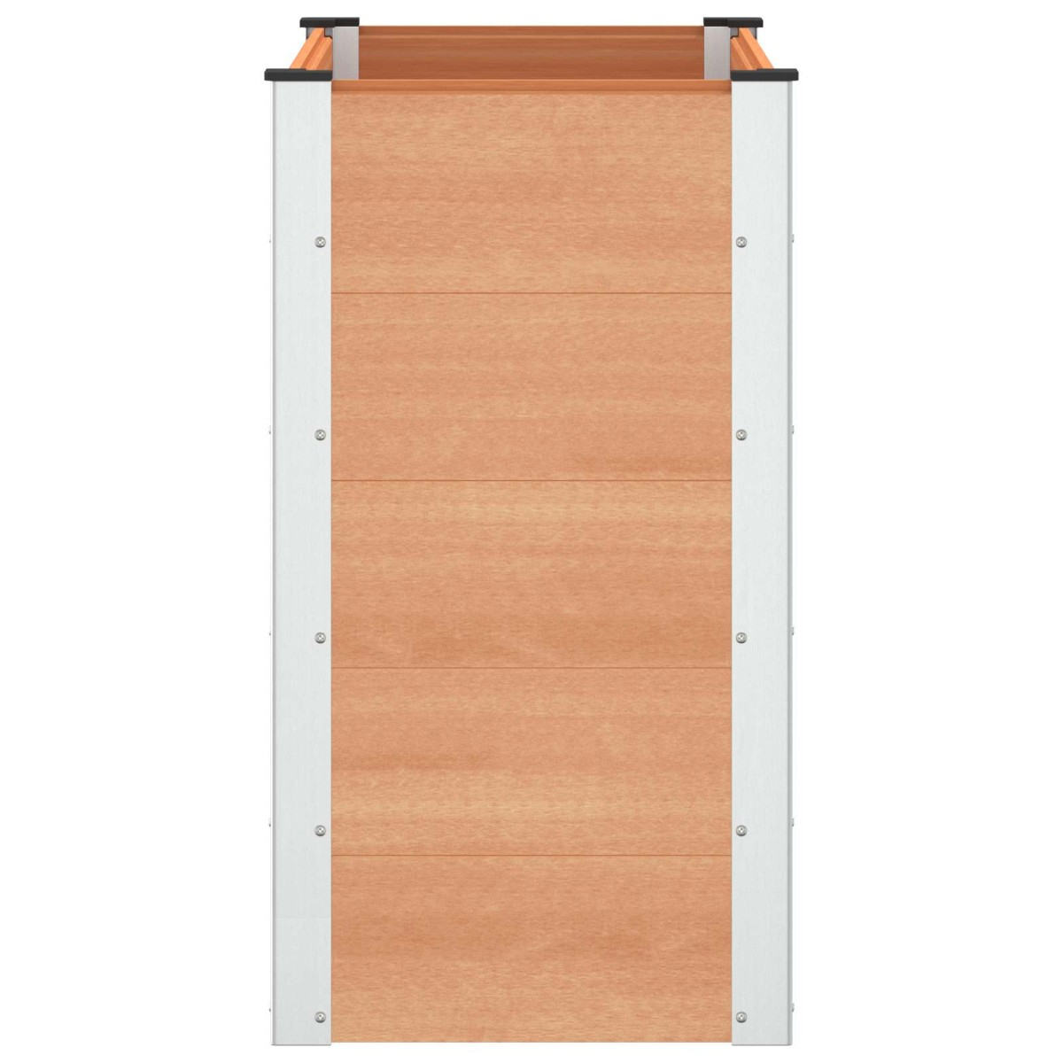 vidaXL Υπερυψωμένη Ζαρντινιέρα Καφέ 100 x 50 x 91 cm WPC και Αλουμίνιο