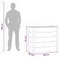 vidaXL Υπερυψωμένη Ζαρντινιέρα Καφέ 100 x 50 x 91 cm WPC και Αλουμίνιο