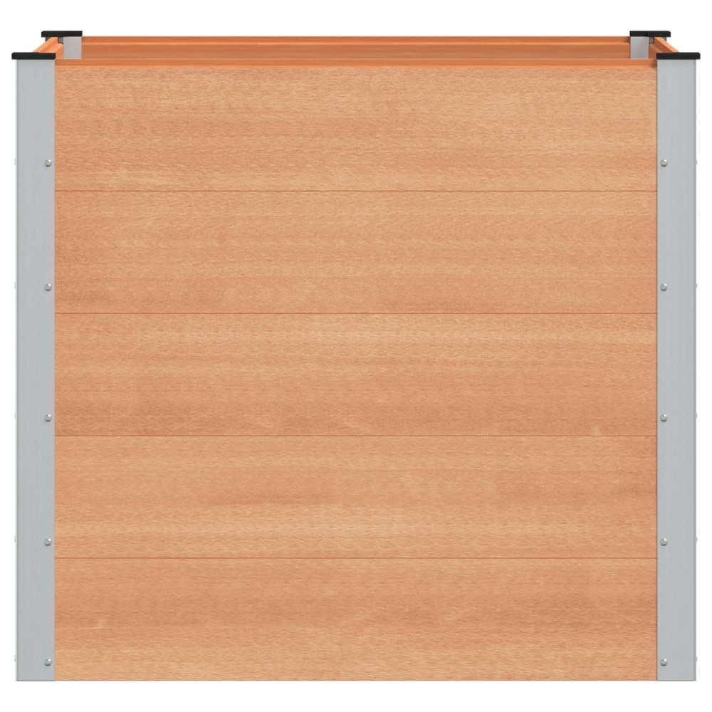 vidaXL Υπερυψωμένη Ζαρντινιέρα Καφέ 100 x 100 x 91 cm