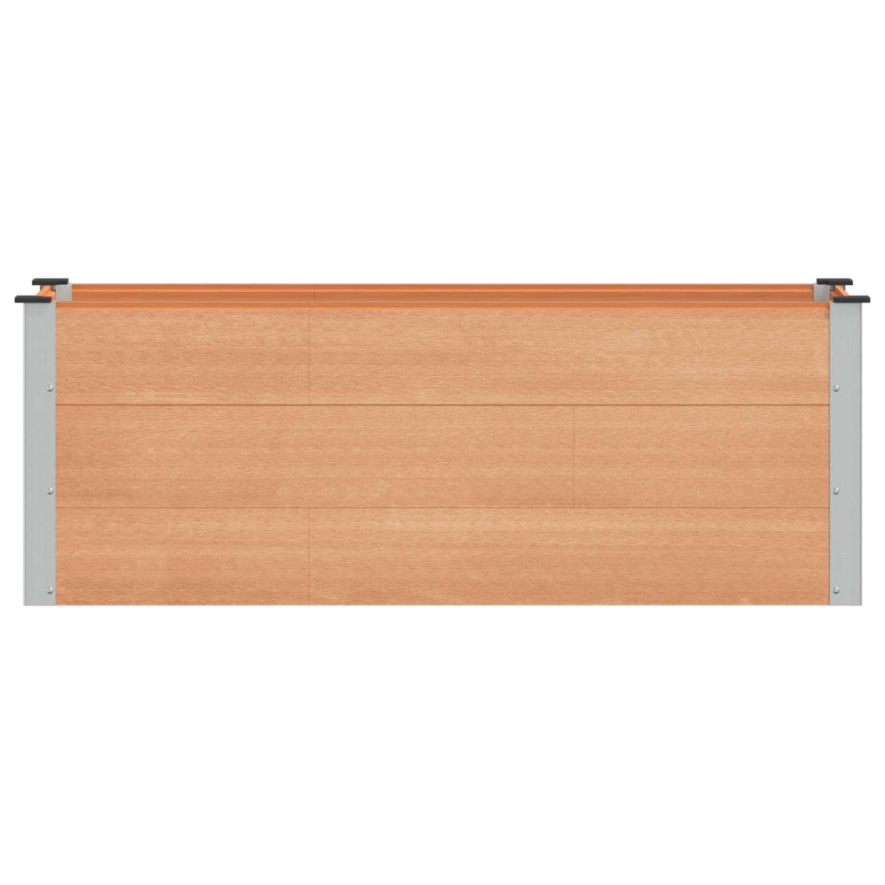 vidaXL Υπερυψωμένη Ζαρντινιέρα Καφέ 150 x 50 x 54 cm WPC και Αλουμίνιο
