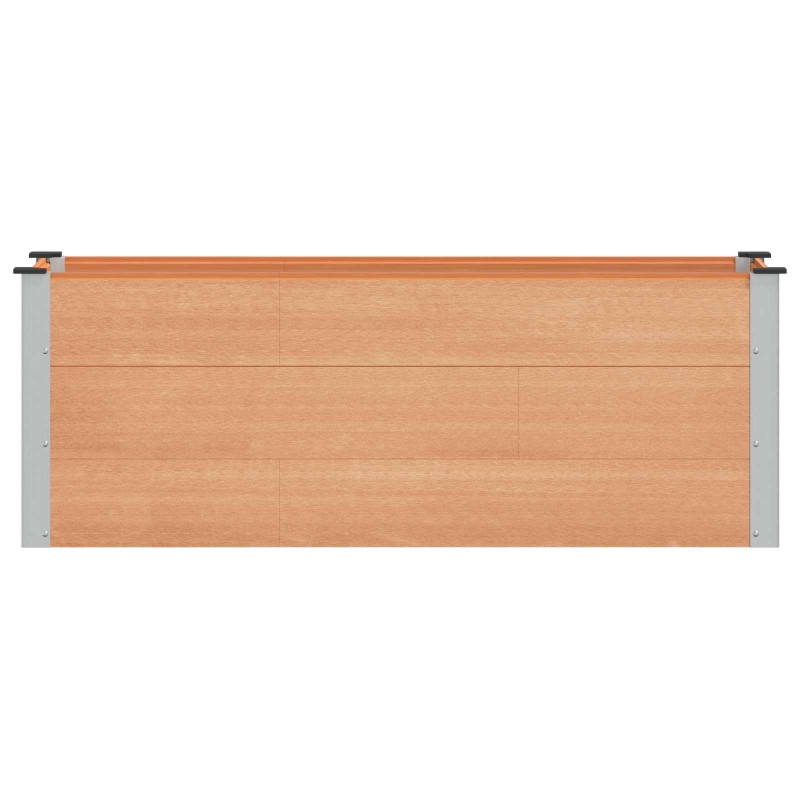 vidaXL Υπερυψωμένη Ζαρντινιέρα Καφέ 150 x 50 x 54 cm WPC και Αλουμίνιο