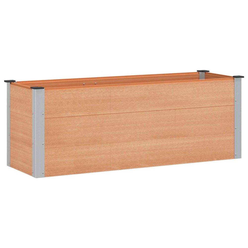 vidaXL Υπερυψωμένη Ζαρντινιέρα Καφέ 150 x 50 x 54 cm WPC και Αλουμίνιο
