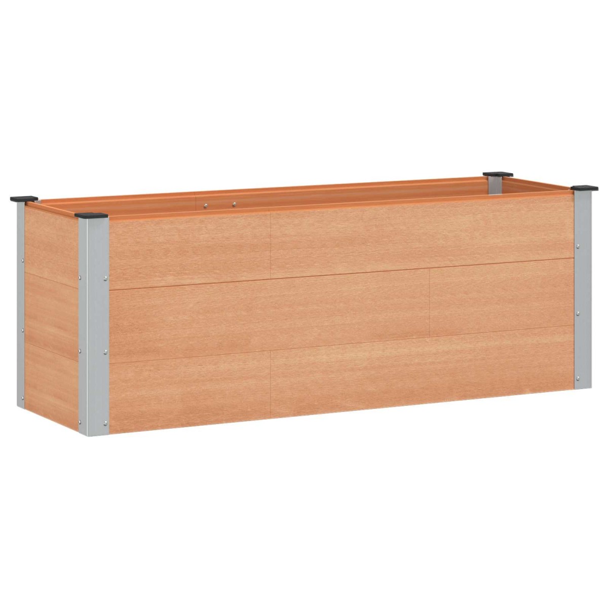 vidaXL Υπερυψωμένη Ζαρντινιέρα Καφέ 150 x 50 x 54 cm WPC και Αλουμίνιο