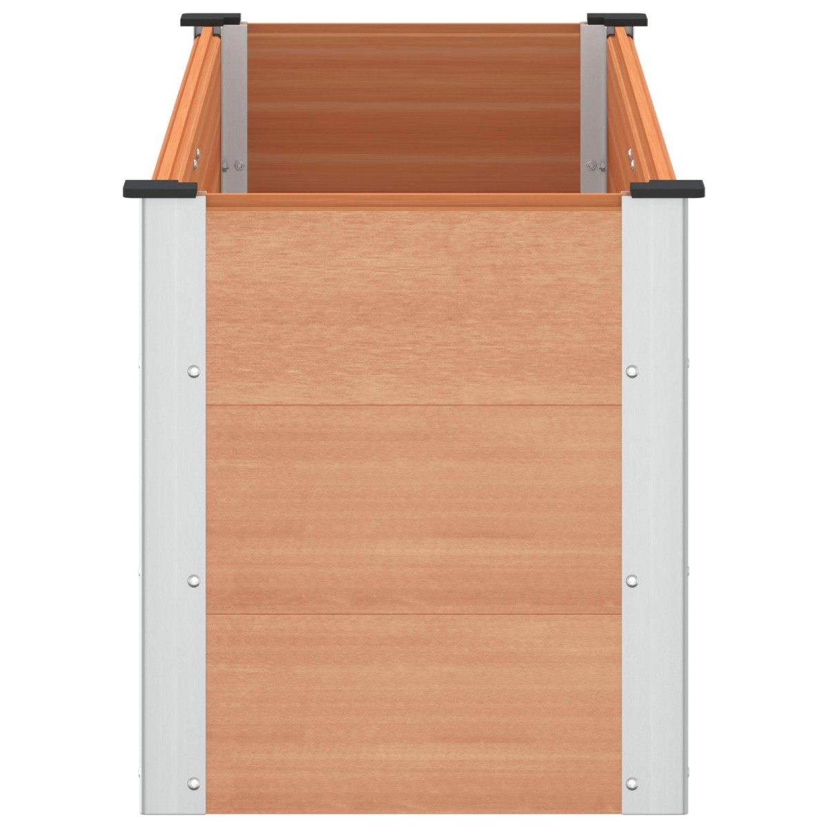 vidaXL Υπερυψωμένη Ζαρντινιέρα Καφέ 150 x 50 x 54 cm WPC και Αλουμίνιο