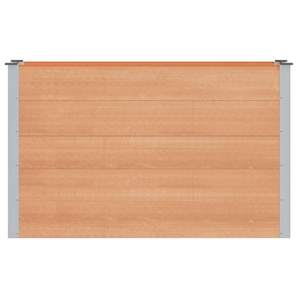 vidaXL Υπερυψωμένη Ζαρντινιέρα Καφέ 150 x 50 x 91 cm WPC και Αλουμίνιο