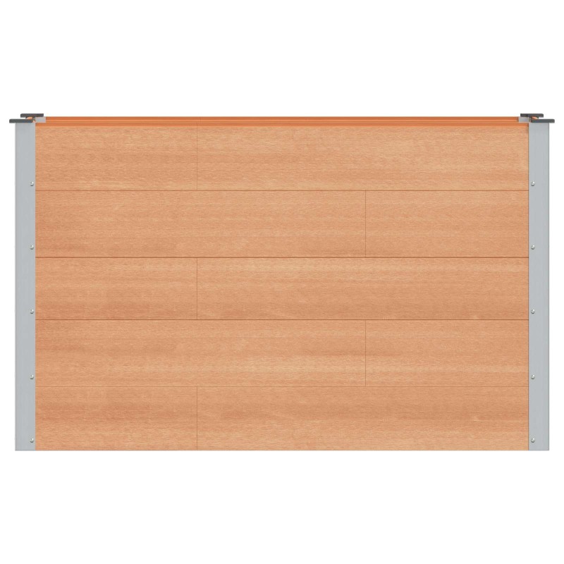 vidaXL Υπερυψωμένη Ζαρντινιέρα Καφέ 150 x 50 x 91 cm WPC και Αλουμίνιο