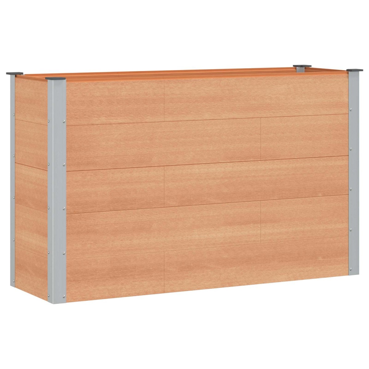vidaXL Υπερυψωμένη Ζαρντινιέρα Καφέ 150 x 50 x 91 cm WPC και Αλουμίνιο