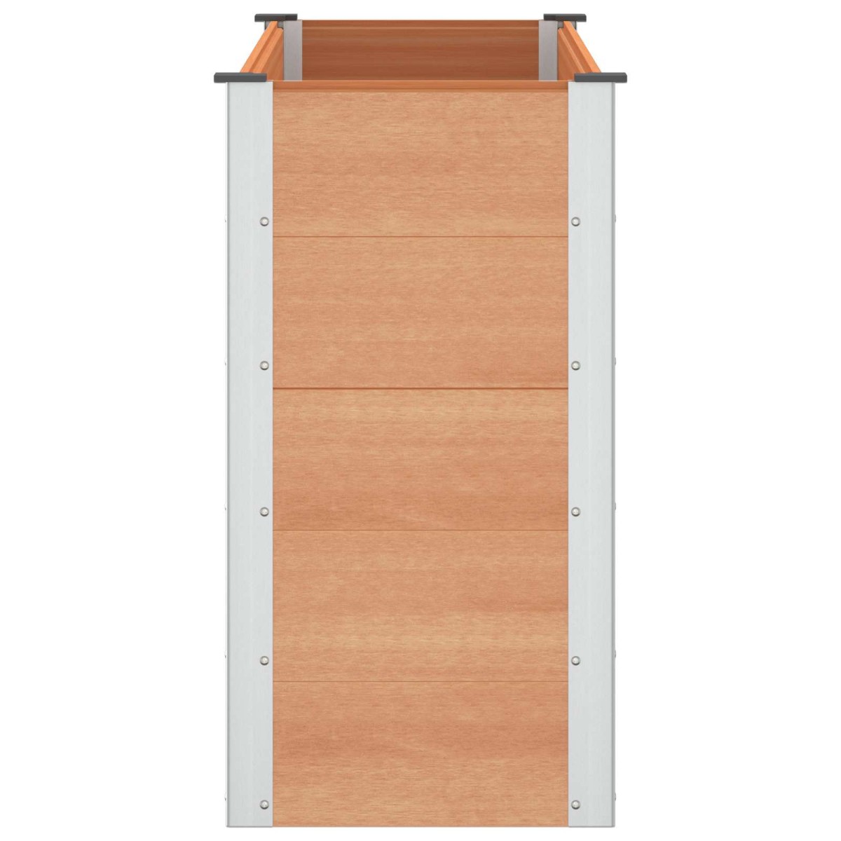 vidaXL Υπερυψωμένη Ζαρντινιέρα Καφέ 150 x 50 x 91 cm WPC και Αλουμίνιο