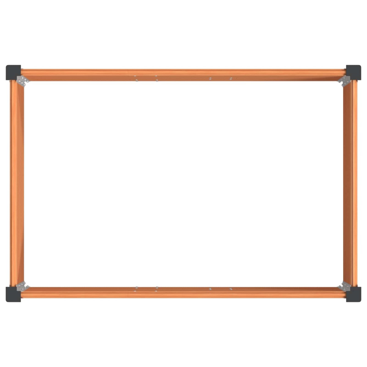 vidaXL Υπερυψωμένη Ζαρντινιέρα Καφέ 150 x 100 x 54 cm