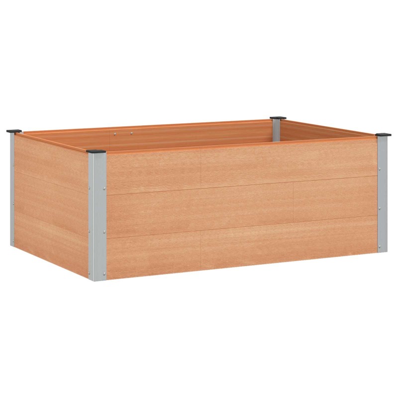 vidaXL Υπερυψωμένη Ζαρντινιέρα Καφέ 150 x 100 x 54 cm
