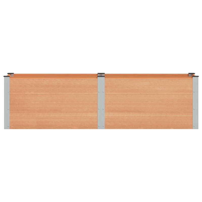 vidaXL Υπερυψωμένη Ζαρντινιέρα Καφέ 200 x 50 x 54 cm WPC και Αλουμίνιο
