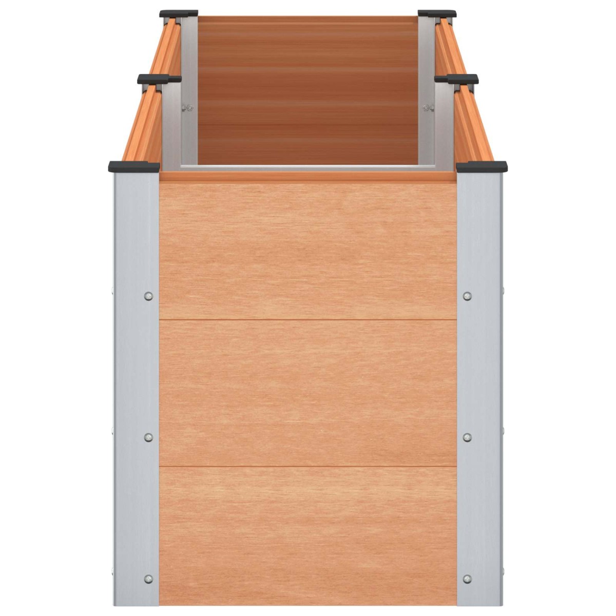 vidaXL Υπερυψωμένη Ζαρντινιέρα Καφέ 200 x 50 x 54 cm WPC και Αλουμίνιο