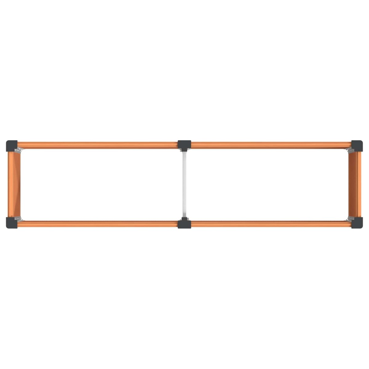 vidaXL Υπερυψωμένη Ζαρντινιέρα Καφέ 200 x 50 x 54 cm WPC και Αλουμίνιο