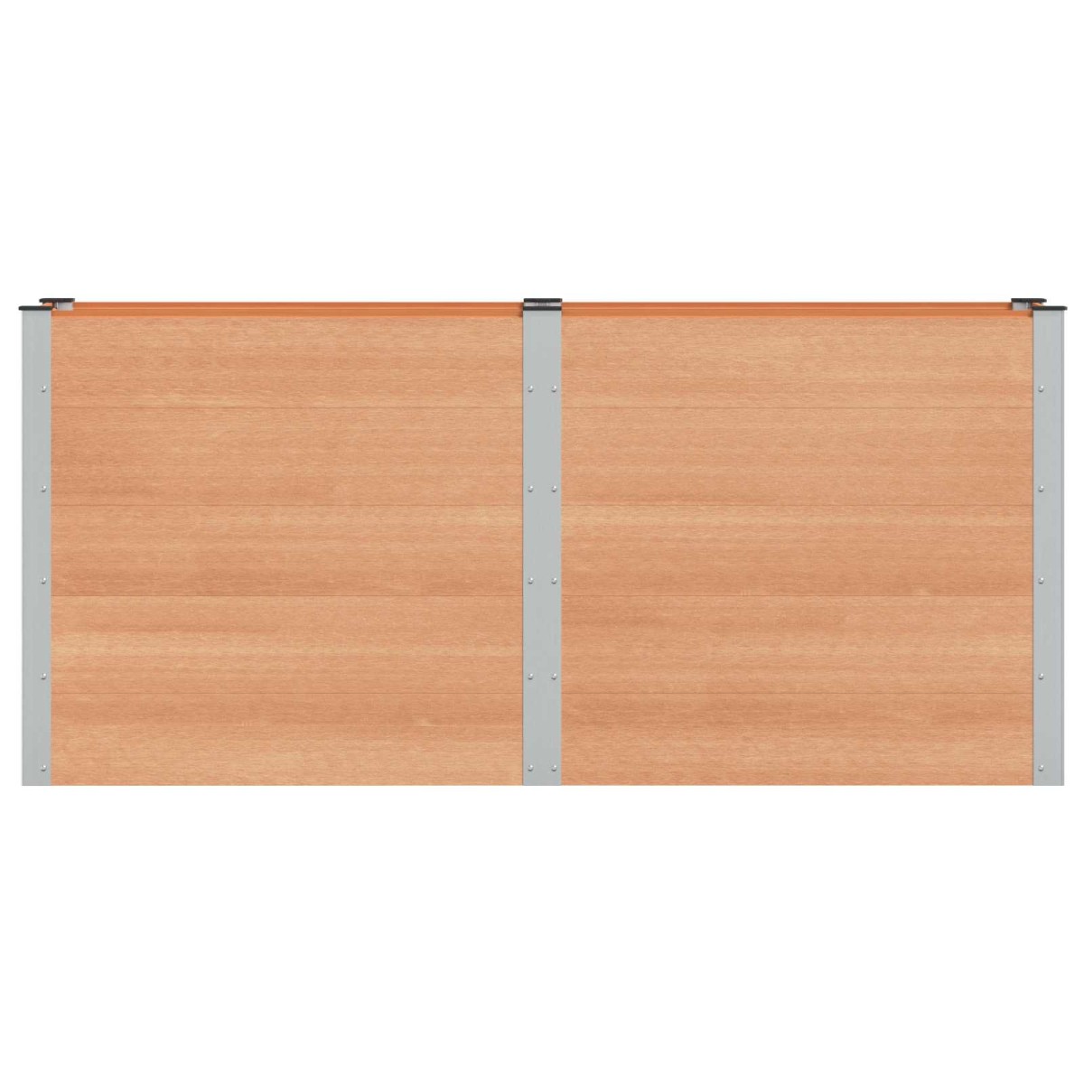 vidaXL Υπερυψωμένη Ζαρντινιέρα Καφέ 200 x 50 x 91 cm WPC και Αλουμίνιο