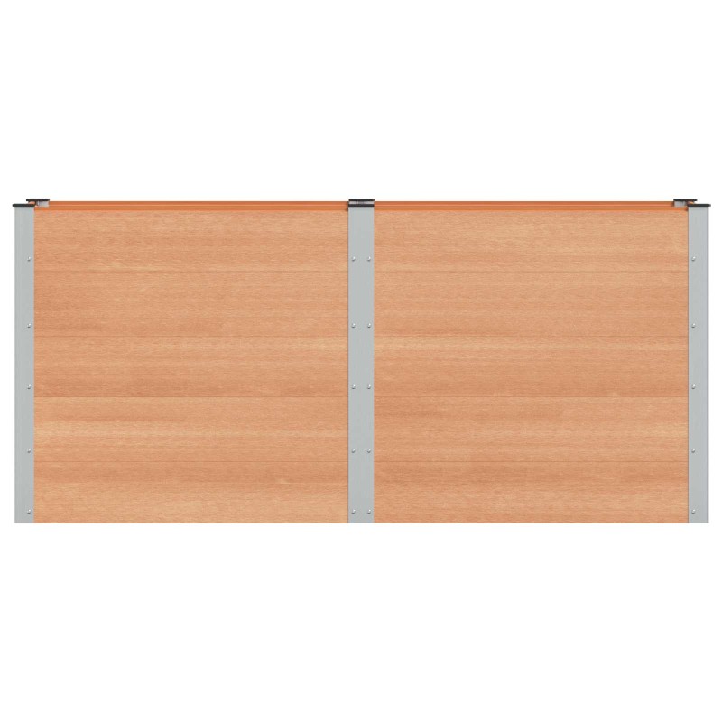 vidaXL Υπερυψωμένη Ζαρντινιέρα Καφέ 200 x 50 x 91 cm WPC και Αλουμίνιο