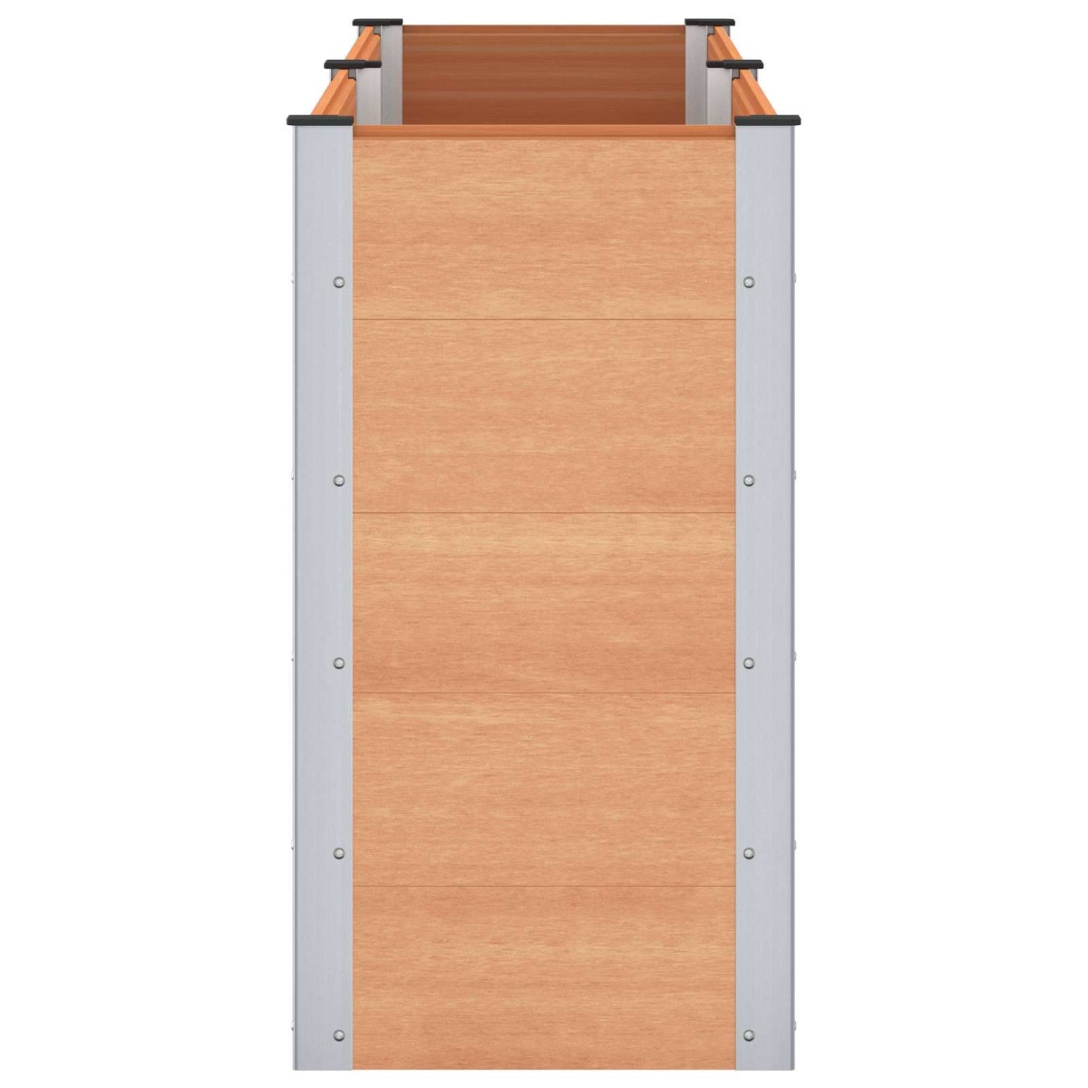 vidaXL Υπερυψωμένη Ζαρντινιέρα Καφέ 200 x 50 x 91 cm WPC και Αλουμίνιο