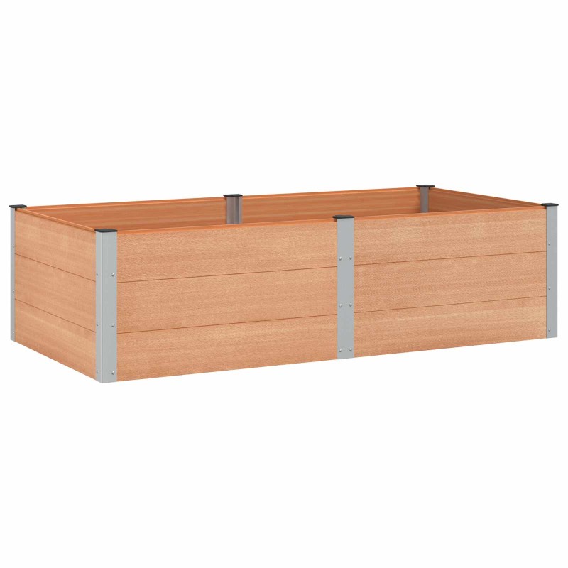 vidaXL Υπερυψωμένη Ζαρντινιέρα Καφέ 200 x 100 x 54 cm