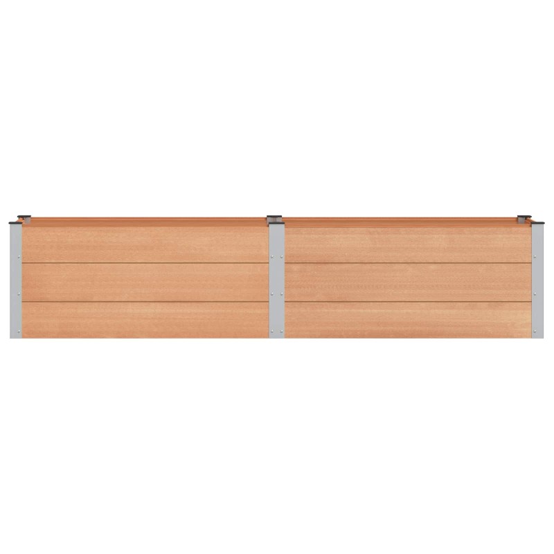 vidaXL Υπερυψωμένη Ζαρντινιέρα Καφέ 250 x 50 x 54 cm WPC και Αλουμίνιο