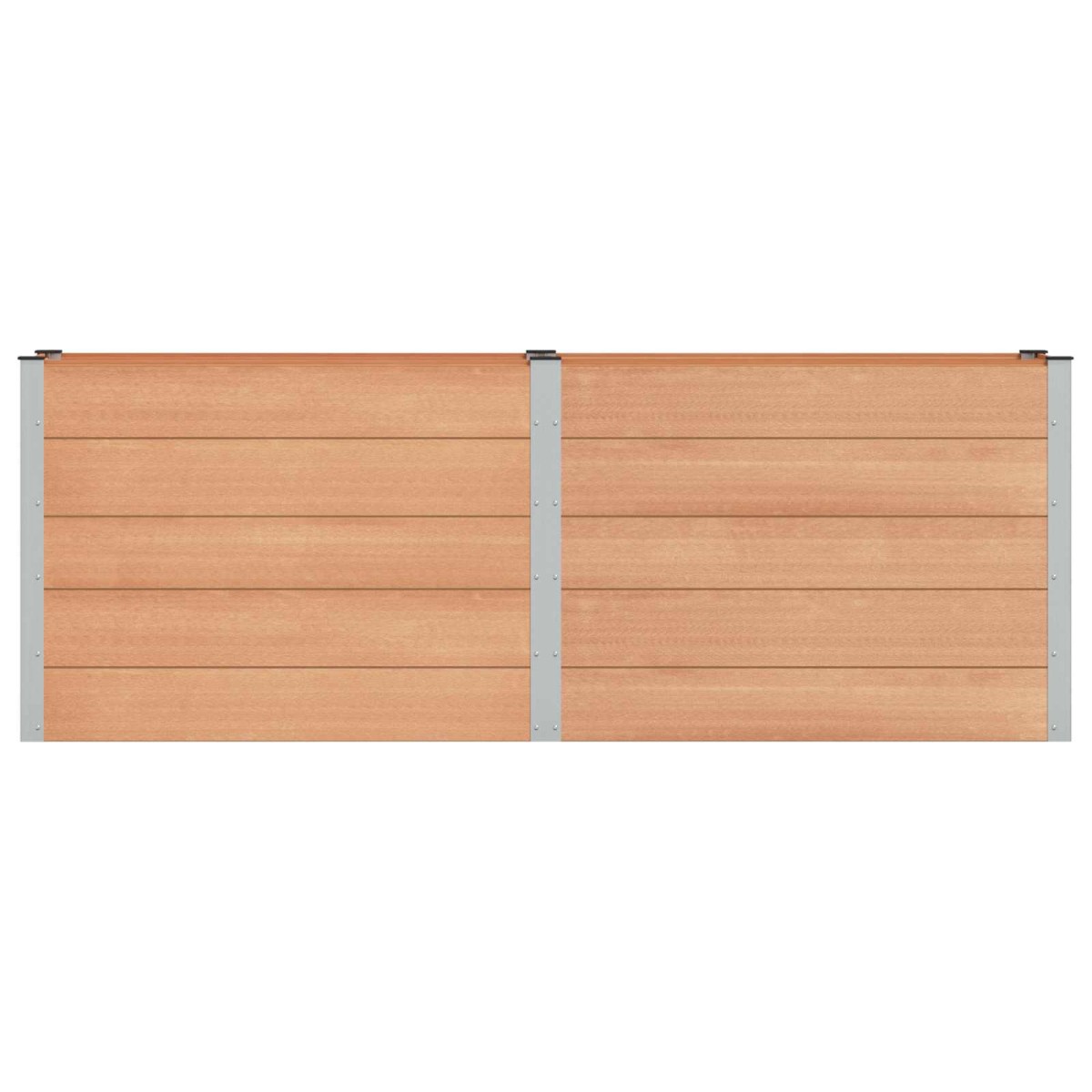 vidaXL Υπερυψωμένη Ζαρντινιέρα Καφέ 250 x 50 x 91 εκ WPC και Αλουμίνιο