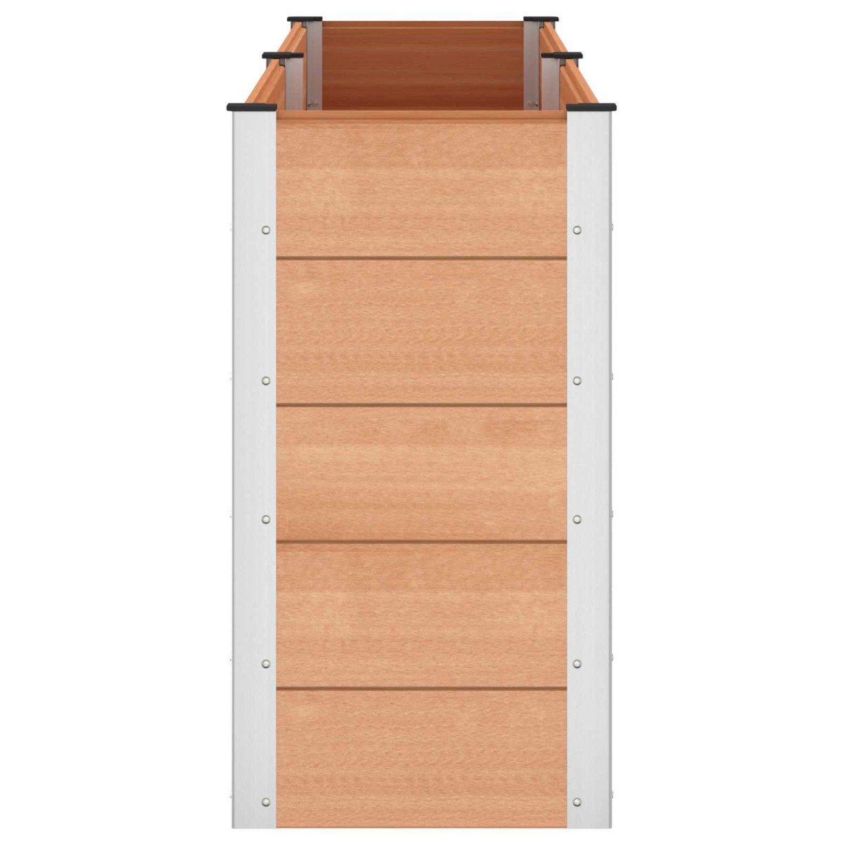 vidaXL Υπερυψωμένη Ζαρντινιέρα Καφέ 250 x 50 x 91 εκ WPC και Αλουμίνιο