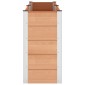 vidaXL Υπερυψωμένη Ζαρντινιέρα Καφέ 250 x 50 x 91 εκ WPC και Αλουμίνιο