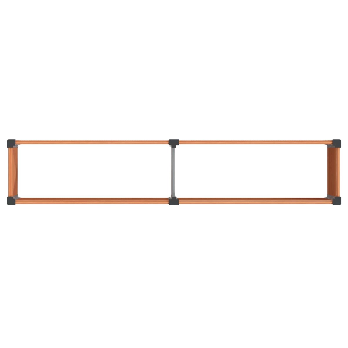 vidaXL Υπερυψωμένη Ζαρντινιέρα Καφέ 250 x 50 x 91 εκ WPC και Αλουμίνιο