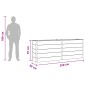 vidaXL Υπερυψωμένη Ζαρντινιέρα Καφέ 250 x 50 x 91 εκ WPC και Αλουμίνιο
