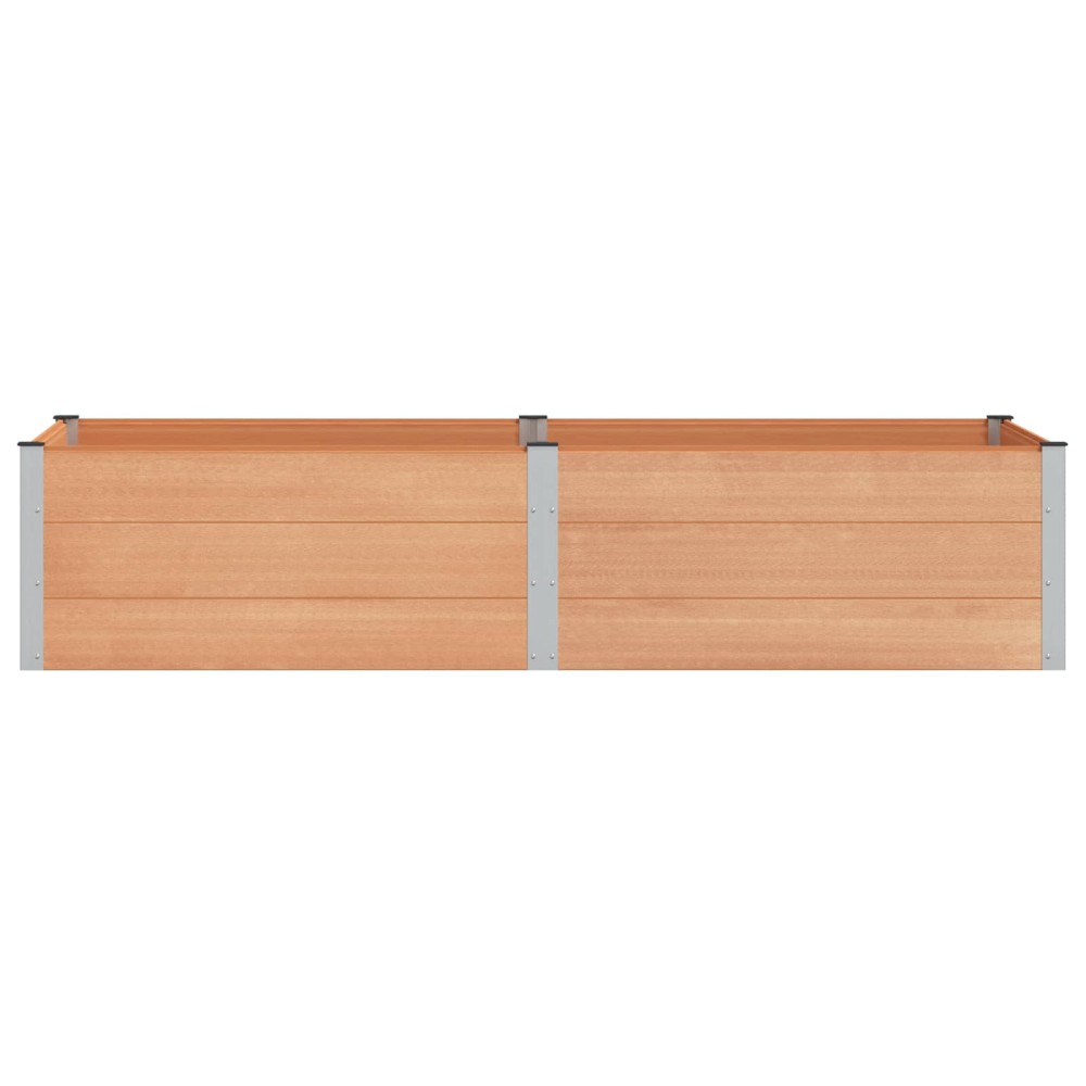 vidaXL Υπερυψωμένη Ζαρντινιέρα Καφέ 250 x 100 x 54 cm