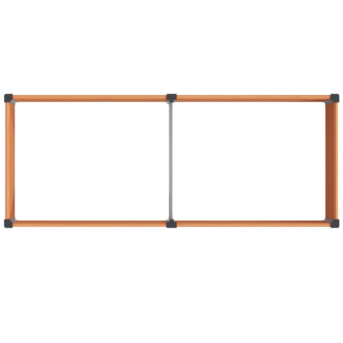 vidaXL Υπερυψωμένη Ζαρντινιέρα Καφέ 250 x 100 x 54 cm