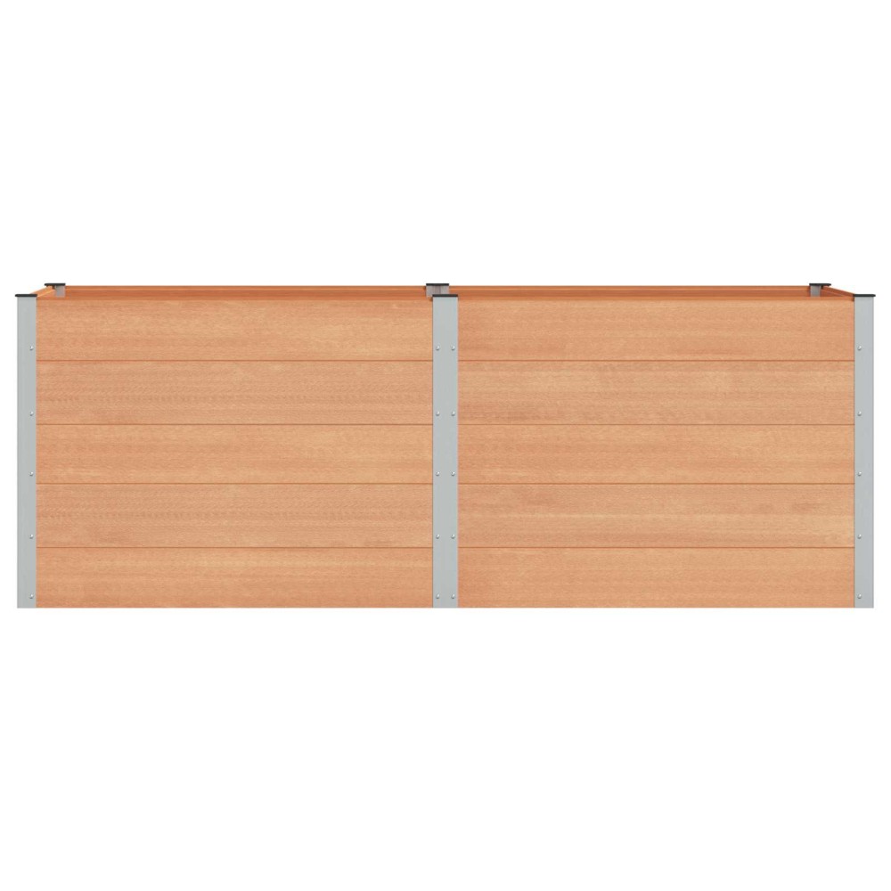 vidaXL Υπερυψωμένη Ζαρντινιέρα Καφέ 250 x 100 x 91 cm